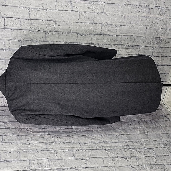 FORTINI Italian Colezione Wool Charcoal Long Overcoat Size 46L - Picture 7 of 16